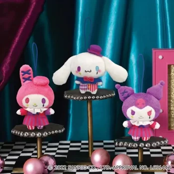 Sanrio Anime Obrázek Cinnamoroll Klíčenka Roztomilé Kawaii Cirkus Troup Kuromi Kabelka Závěsy Plyšové Model Hračky, Holka, Přátelé, Dárky