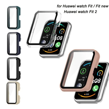 Screen Protector Pro Huawei watch se Vešly nové 2 fit2 Pevný PC Rám Nárazníku Pouzdro + HD Slim Tvrzené Sklo Proti poškrábání
