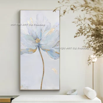 Severská rostlina olejomalba zátiší květiny abstraktní umění plátno, malování obýváku, chodby, kanceláře, bytové dekorace