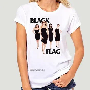 Sex Ve Městě Black Flag T Shirt White Bavlněné Dámské S-3Xl Nám Dodavatel Vysoce Kvalitní Tričko 3965A