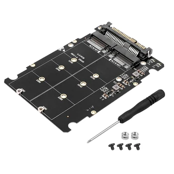 SFF-8639 NVME U. 2 NGFF M. 2 S M Key & B Klíč SSD Adaptér PCIE3.0 X16 GEN3 Portable Černá Pro 2280 2242 2260 2230 SSD