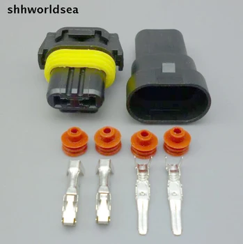 shhworldsea 10sets/lot HB3 HID mědi Terminál Konektor auto auto svorky a konektory 9005 mužské a ženské zásuvky