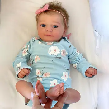 Silikonové Reborn Panenky Baby Dívky Realistické Princezna Batole Bebe Dárek k Narozeninám Ruce-Podrobně Maloval s Viditelné Žíly 3D Kůže