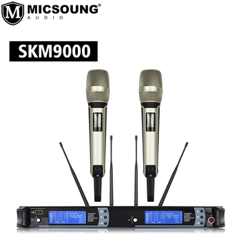 SKM9000 Profesionální Bezdrátový Mikrofon Systém Jevištní Výkon UHF Pravda Rozmanitosti S Ruční Microhpones pro Sennheiser