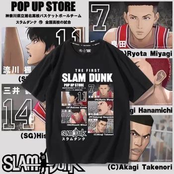 Slam Dunk Anime Oversize T-shirt Basketbal Manga Grafika Muži Bavlna Krátký Rukáv Tee Ženy-Top Letní Streetwear Pár Oblečení