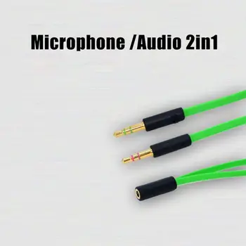 Sluchátka Audio Kabel Sluchátek Adaptér Splitter Headset Mikrofon pro Razer