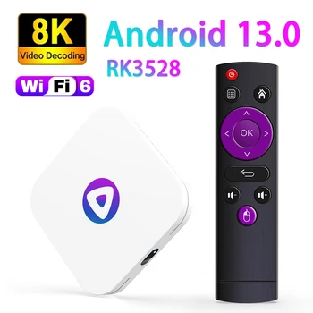 Smart TV Box 2G+16GB H96 Max Android 13 RK3528 Quad-Core Dual WiFi Ultra HD H. 265 Streaming Media Player