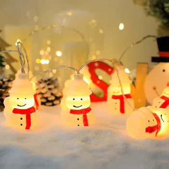 Sněhulák LED String Světlo, Veselé Vánoční Dekorace Pro Domácí 2023 Vánoce Ornament, Vánoční Navidad Natal Dárky, Nový Rok 2024
