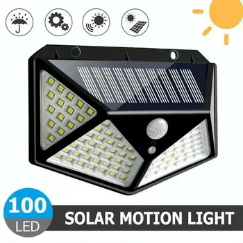 Solární venkovní vodotěsné LED nástěnné svítidlo, lidské snímání lampu, nádvoří nástěnné osvětlení lampy, solární pouliční lampy, solární