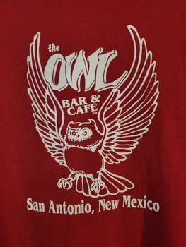 Sova Bar A Kavárna San Antonio Nové Mexiko NM Xl Pánské Červené Grafické Logo Tričko