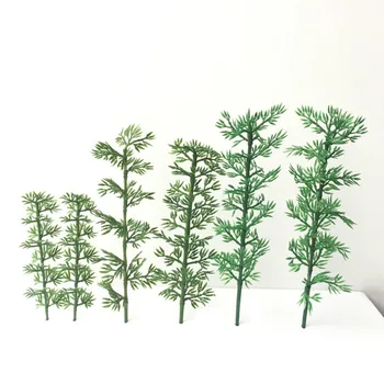 Stavební Materiál Modelu DIY Ruční Písku Stolní Model Bambusové Zahrady Plast Bambus