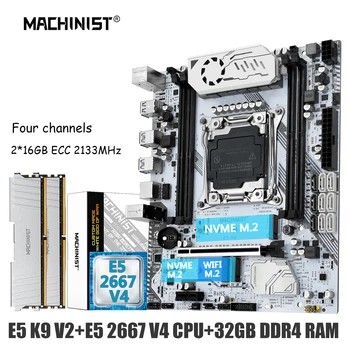 STROJNÍK základní Desky X99 Combo LGA 2011-3 Xeon CPU E5 2667 V4 Kit Procesor 2*1GB DDR4 RAM 2133MHz NVME M. 2 Čtyři Kanál X99-K9