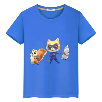 Super Kočičky Letní 100%Bavlna T-shirt Krátké Tiskové Desky y2k jeden kus Karikatura chlapci dívky oblečení Anime Tees Ležérní děti oblečení