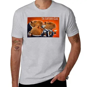 t-shirt černá muž bavlněné topy Bullas / kapybara klubu... Tričko grafické t košile muži oblečení pánská grafické t-košile
