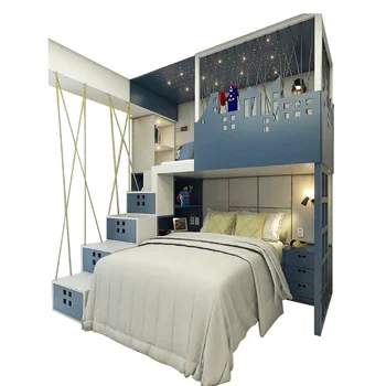 Tajná Základna Chata děti patrová postel vysoká spodní postel chlapec postele v moderním minimalistickém