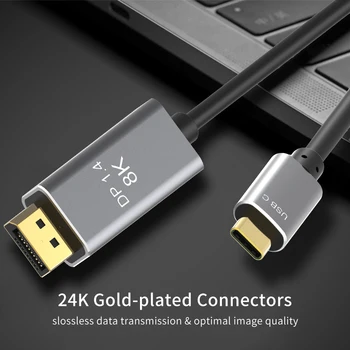 Thunderbolt 3-USB C DP1.4 Kabel Typu C K Monitoru Port Podporuje Chrome Operační Systém/ MAC Provozní/systém X/Android /Windows