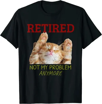 To Už Není Můj Problém Vtipné Kočka O-Neck Bavlněné T Košile Muži Ležérní Krátký Rukáv Trička Topy Harajuku Streetwear