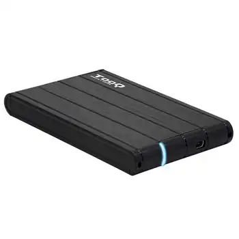 Tooq TQE-2530B Externí Skříň pro 2.5 palců SATA Pevný Disk Caddy pro HDD SSD až 4 tb USB 3.0 Černý Přenosný Případě