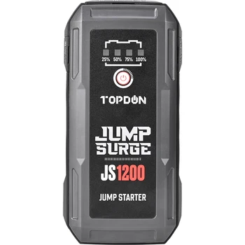 Topdon JS1200 automatické 1200a svítilna auto jumper multi-funkční mini power bank lithium booster baterie 12v skok startér