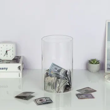 Transparentní Akrylové Malé Prasátko, Peníze Boxy Skladování Doma Desktop Dekor Úsporu Peněz Box Dětí Money Bank VC