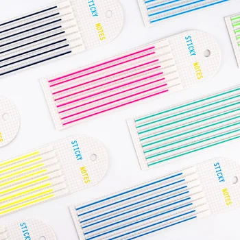 Transparentní Barevné Zdůraznila Index Samolepky Klíčové Body Fluorescenční Sticky Notes Publikováno Tab Papírnictví Školní Kancelářské Potřeby