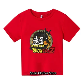Tričko chlapecké Oblečení Anime Dragon Ball Son Goku Super Saiyan T Košile Boy Kids Krátký Rukáv Vegeta T-shirt Kreslený