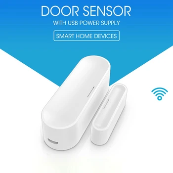 Tuya Inteligentní Dveřní Okenní Senzor Wifi Smart Home Bezdrátový Dveřní Detektory USB Open/Close APP Remote Alarm