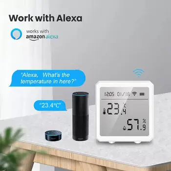 Tuya Inteligentní Teplotní A Vlhkostní Senzor Může Být Připojen K Hotspotů S Funkcí Alarmu Podporovat Inteligentní Život