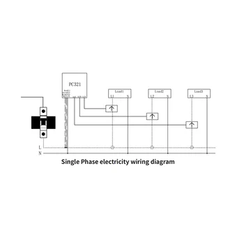 Tuya Inteligentní Život Single 3 Fáze WiFi Energie KWH Metr 200A Napájecí Svorku proudového Transformátoru Power Usage Monitor
