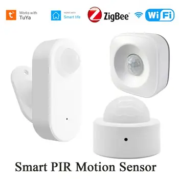Tuya ZigBee/WiFi PIR Snímače Pohybu Bezdrátový Infračervený Detektor Bezpečnostní Zloděj Alarm Detektor S Držákem Smart Life APP Ovládání