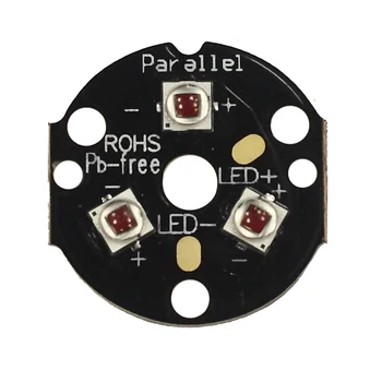Třílůžkový Cree XP-E2 Červená 620nm 3535 LED Emitor s KDLITKER 20mm DTP Mědi MCPCB Paralelní s Optikou Lovecká Svítilna DIY