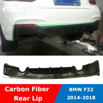 Uhlíkových Vláken 2 Trubky Výfuků Zadní Nárazník Ret Spoiler Difuzor Pro BMW Řady 2 F22 M Styl Auto M235i M240i období 2014-2018