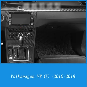 Uhlíkových Vláken pro Volkswagen VW CC 2010-2018 Auto Fólie Interiérové Samolepky Středové Konzole Gear Dashboard Vzduchu kliky Dveří Zvedněte Panel