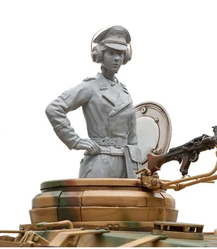 Unassambled 1/16 Ženské Velitel Tanku ( BEZ NÁDRŽE ) voják Historické Pryskyřice kit miniaturní model bez Nátěru
