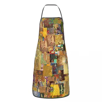 Unisex Gustav Klimt Malby Umění Kuchyně Chef Vaření, Pečení Zástěra Muži Ženy Tablier Kuchyně pro Zahradnictví