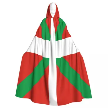 Unisex Čarodějnice Strany Oboustranná S Kapucí Pro Dospělé Upíry Cape Plášť Vlajka Baskicka