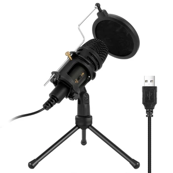 Univerzální Mikrofon Ideální pro Vlogging Zařízení Široce Používat USB Porty Použít jako Přehrávač a Rekordér Vysoce Kvalitní Mikrofon E1YA
