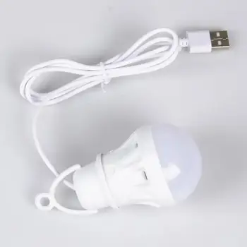 USB LED Světlo Žárovka Přenosné Camping Světlo Mini Žárovka 5V Napájení Kniha Světlo Student Studovat Venkovní Rybaření Osvětlení Stolní Lampa