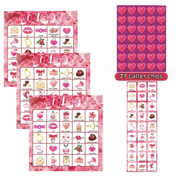 Valentines Day Hru Bingo Karty 24 Hráčů Náhradní Díly, Pro Děti, Párty, Karetní Hry, Školní Třídě, Hry, Láska Zásoby Strany