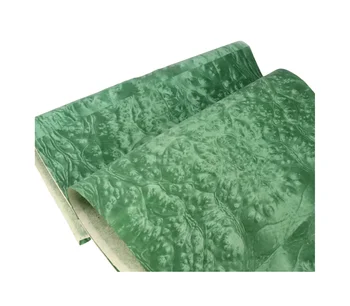 Velikost:2.5x0.58meter Tlustý:0,25 mm Crystal Jade Green Burl Dřeva, Kůže Ručně vyráběné Dekorativní Dýhy