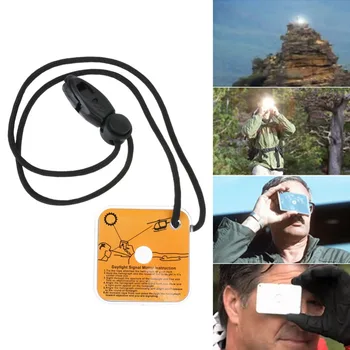 Venkovní Přežití Nástroj Zrcadlo Emergency Kit Reflexní Přežití, Signální Zrcátko Píšťalka Camping Zařízení pro Dlouhé Vzdálenosti