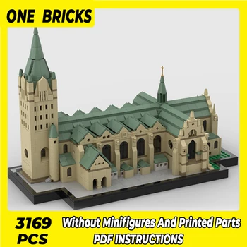 Vh Stavební Bloky Modulární Street View Slavné Katedrály Technické Cihly DIY Montáž Stavební Hračky Pro Děti vánoční Dárek