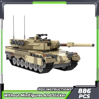 Vh Stavební Cihly Vojenský Model německé Hlavní Bitevní Tank Technologie Modulární Bloky Dárky, Hračky Pro Děti DIY Sady Sestavy