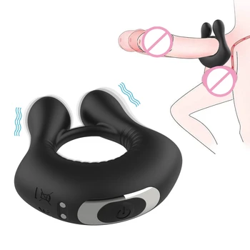 Vibrační Kroužek na Penis Penis Kroužky Vibrátor s 3 Motory Pro Varlata Klitoris Stimulace Potěšení Pro Těžší, Silnější Erekce