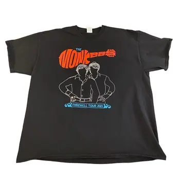 Vintage Monkees 2021 Rozlučkové Turné Tričko Klasické Černé Unisex S-5XL UT936