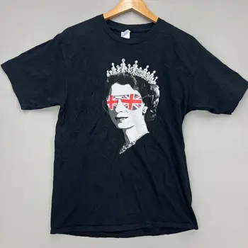 Vintage Port & Company Elizabeth II sluneční Brýle Graphic Black T-Shirt Medium M