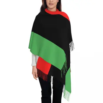 Vlajka Libye Dámské Teplé Zimní Nekonečno Šátky Set Deka, Šála Čistá Barva