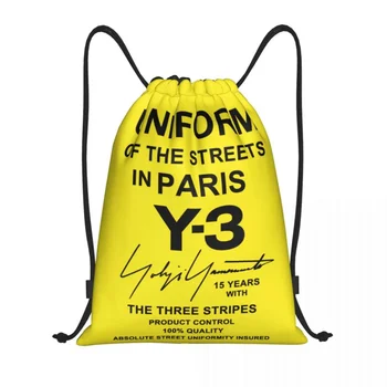 Vlastní Yohji Yamamoto Šňůrky Tašky pro Nakupování Jóga Batohy Muži Ženy Sportovní Posilovny Sackpack