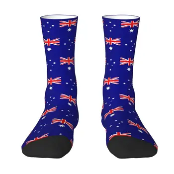 Vtipné Austrálie Vlajka Ponožky Ženy Muži Teplé 3D Tisk Australský Hrdost Sportovní Fotbalové Ponožky