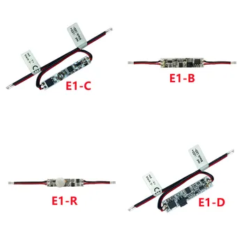 Vypínač 12-24VDC E1-B E1-C E1 R E1-D Mini Touch Dimmer Ručně zamést snímače / DC12-24V / 4A výstup / Hliníkový profil montáž